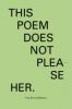 This poem does not please her - cover
