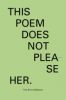 This poem does not please her - cover This poem does not please her - cover